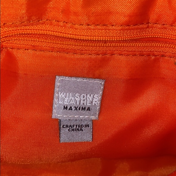 Small Orange Wilson’s Leather Handbag - Picture 4 of 4